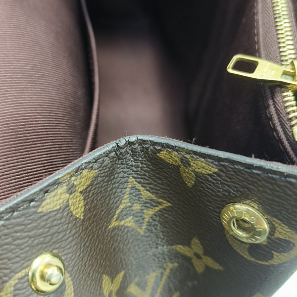 CLUNY MM Monogram Coated Canvas Brown