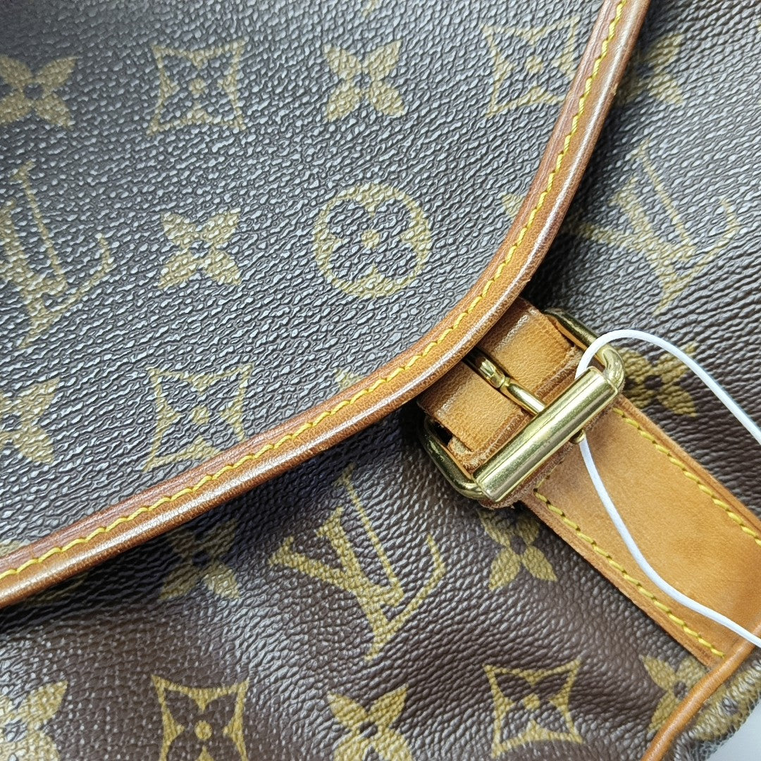 SAUMUR 35 Monogram Coated Canvas Brown