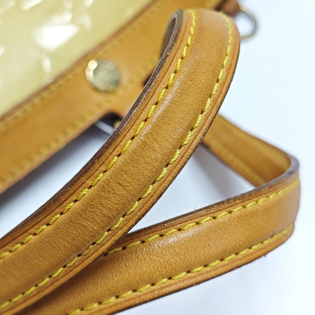 BREA MM Monogram Patent Leather Yellow