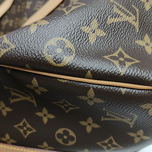 KEEPALL 50 Monogram Coated Canvas Brown