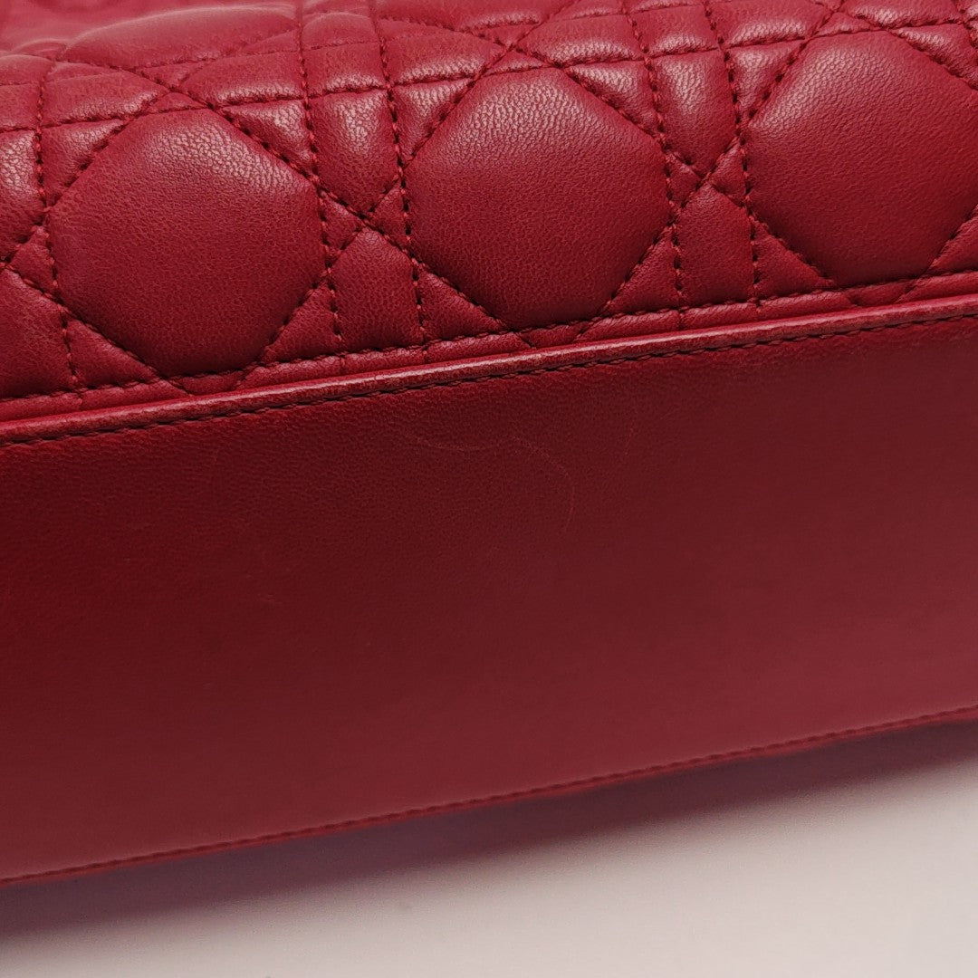 Dior Soft Cannage Lambskin Red
