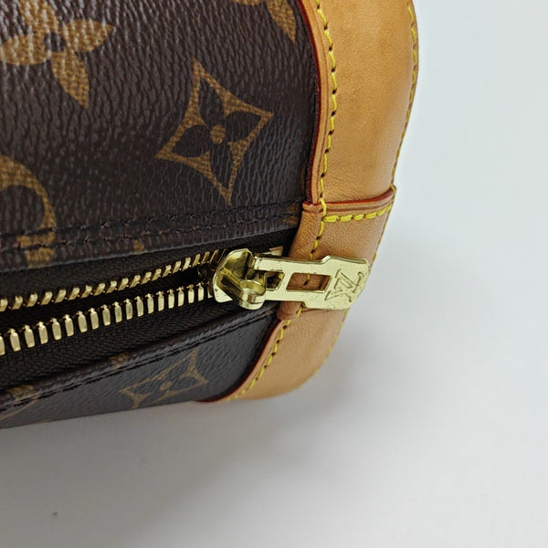ALMA BB Monogram Coated Canvas Brown