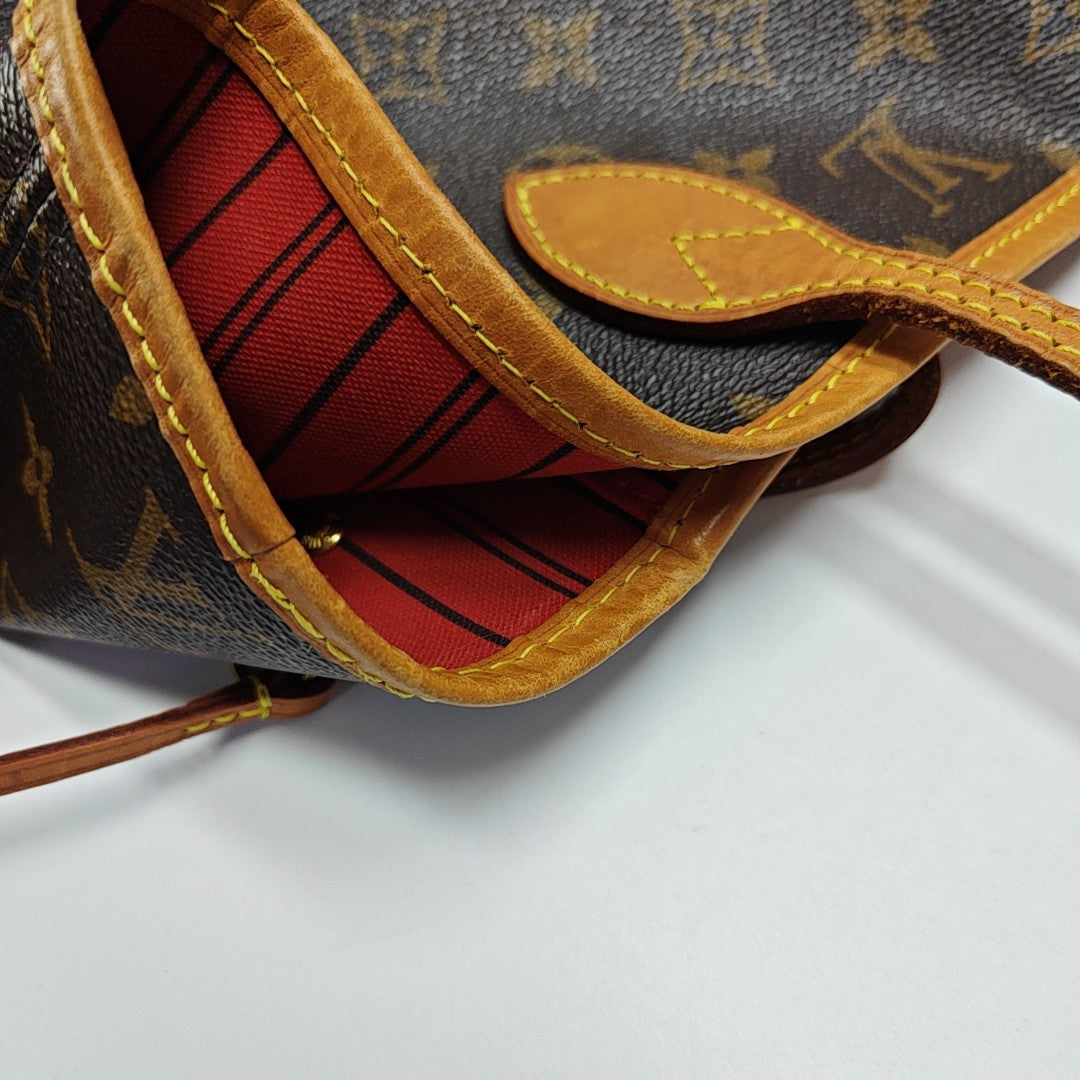 NEVERFULL MM Monogram Coated Canvas Brown