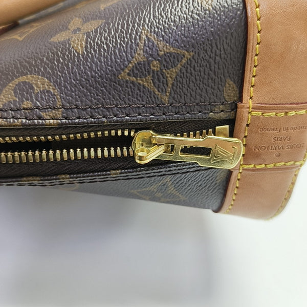 ALMA BB Monogram Coated Canvas Brown