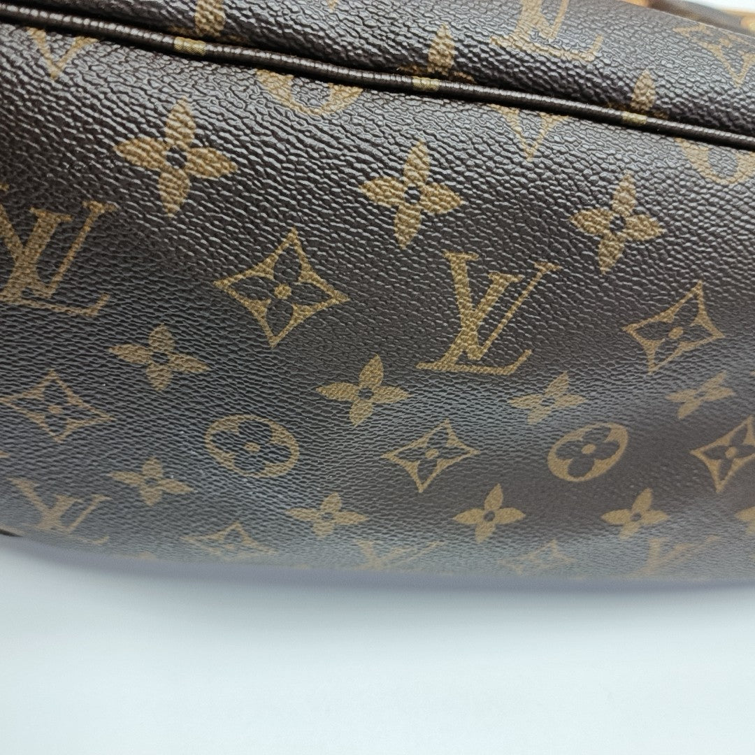 NEVERFULL MM Monogram Coated Canvas Brown