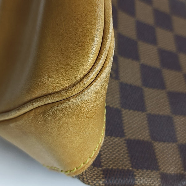 SOHO Damier Ebene Coated Canvas Brown