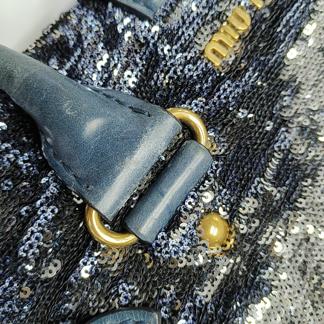 Sequins Tote Bag Blue