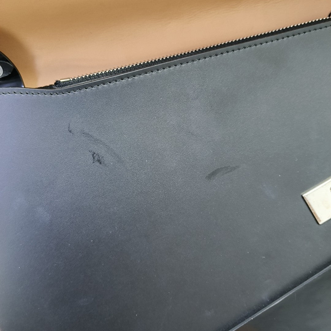Patent Leather Shoulder Bag Black
