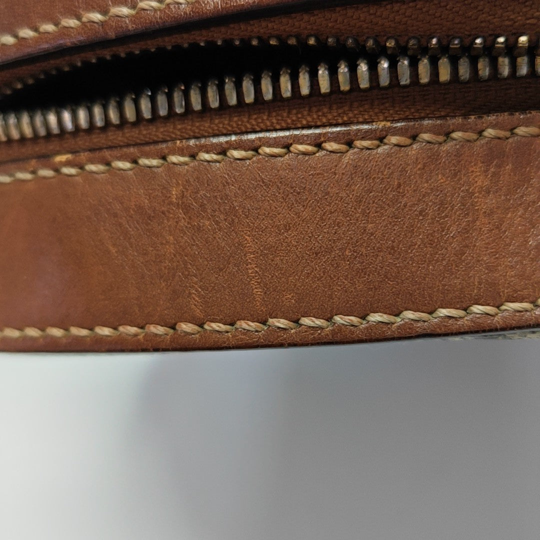 Monogram Coated Canvas Shoulder Bag Beige