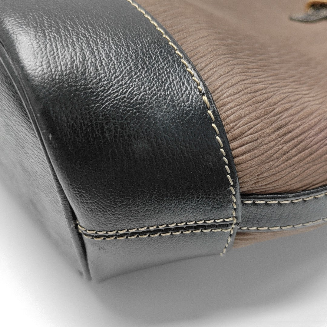 Calfskin Shoulder Bag Brown