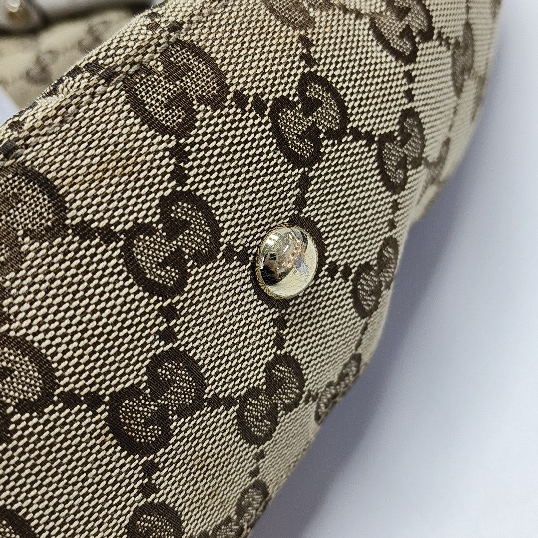 Monogram Canvas Tote Bag Brown