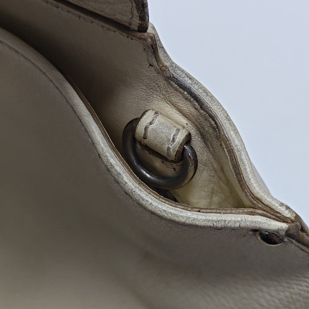 Calfskin Shoulder Bag White
