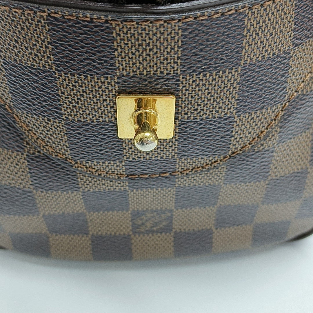 DUOMO Damier Ebene Coated Canvas Brown