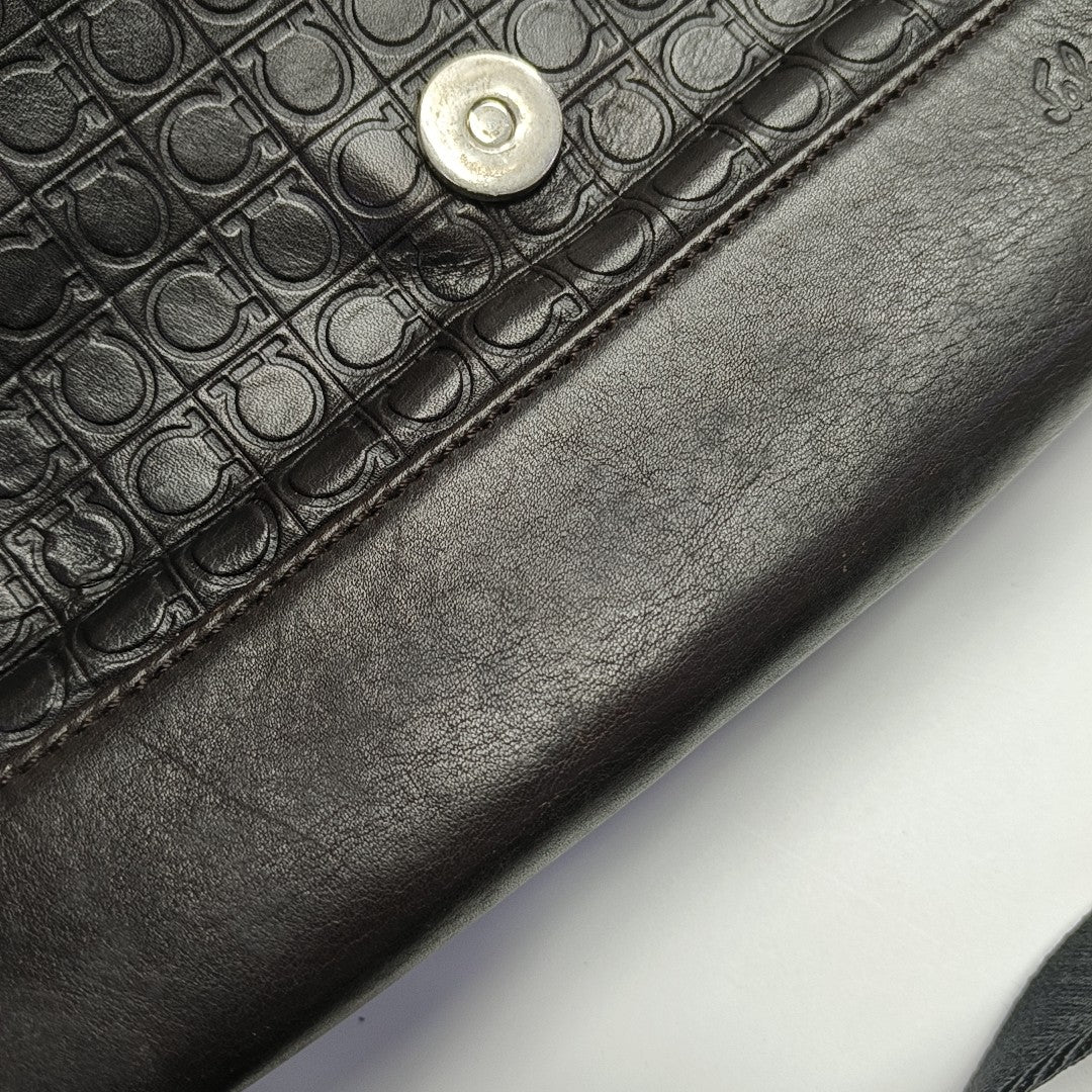 Calfskin Shoulder Bag Brown