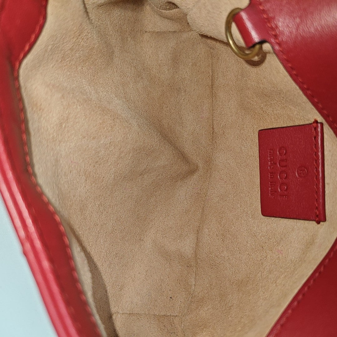 GG Marmont Mini Quilted Calfskin Red