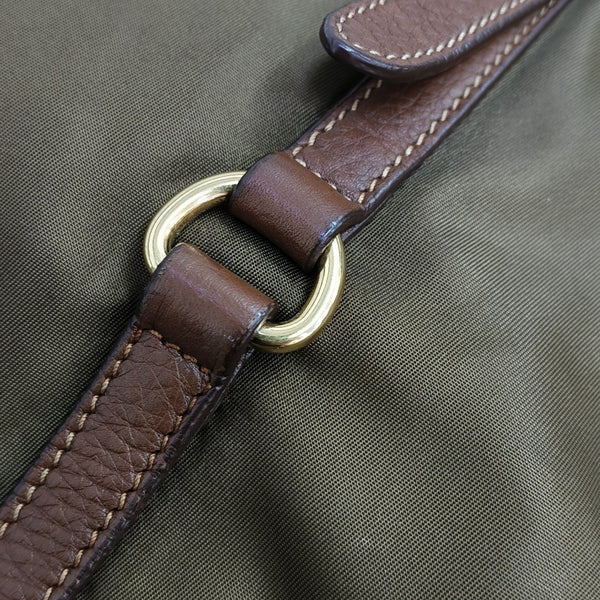 Nylon Shoulder Bag Green