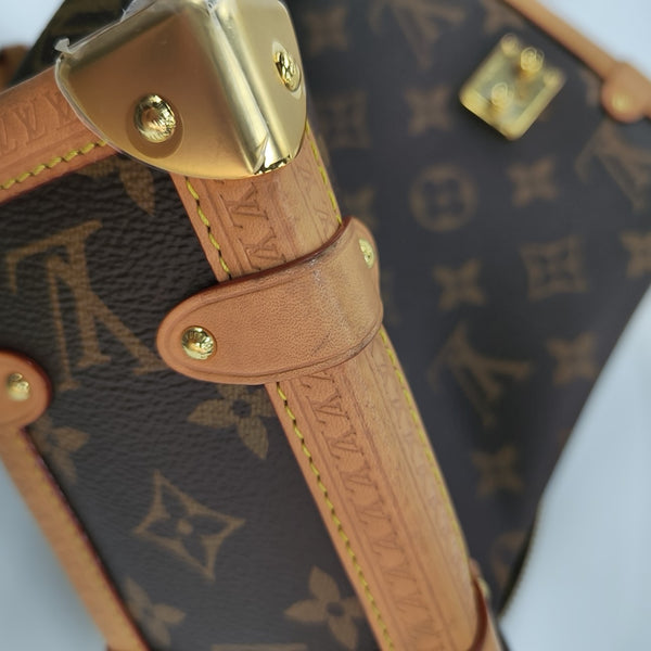 SIDE TRUNK MM Monogram Coated Canvas Brown