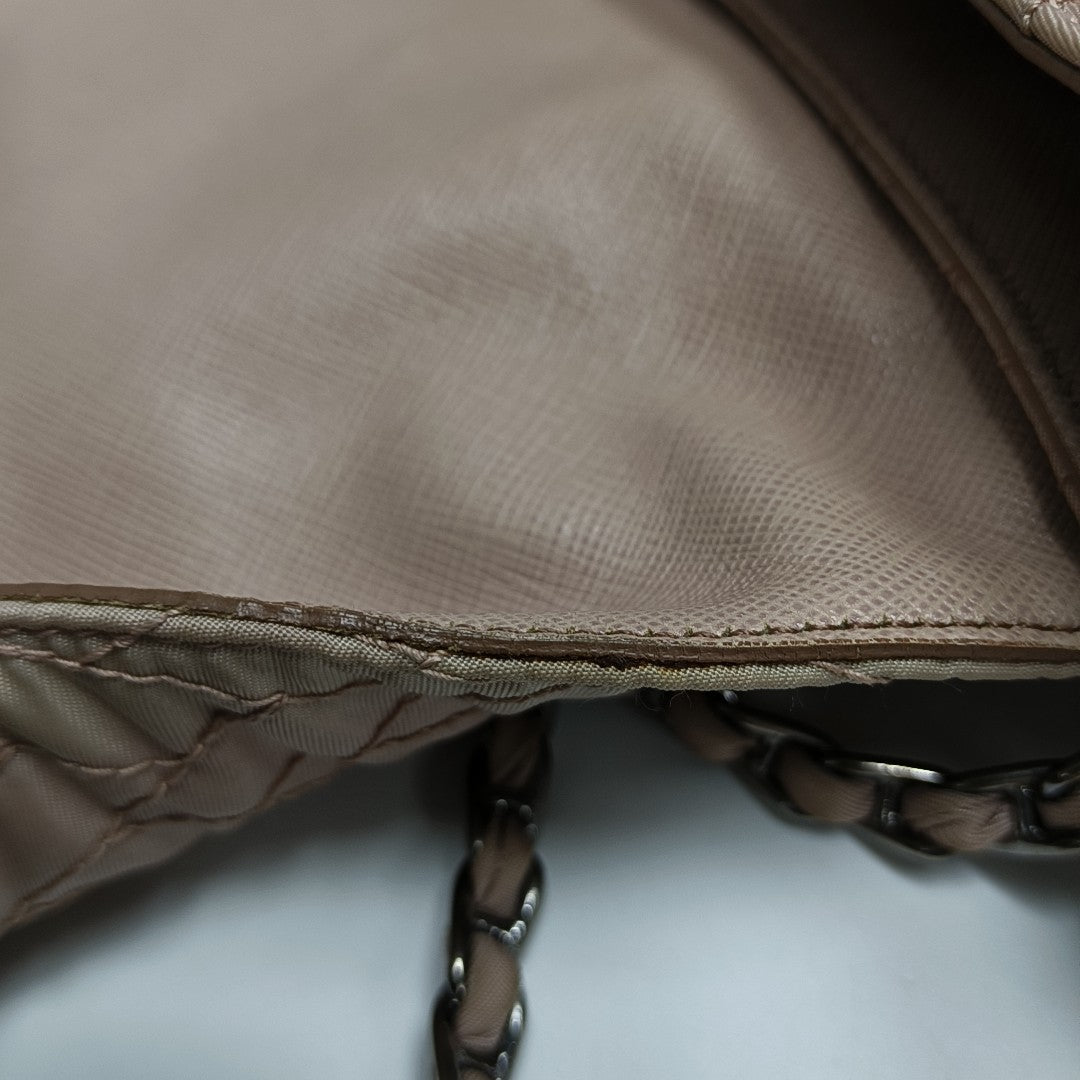Quilted Nylon Shoulder Bag Pink