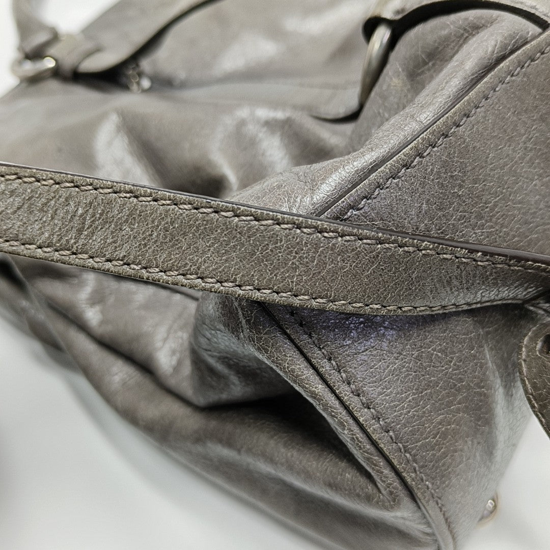 Shoulder Strap Calfskin Gray
