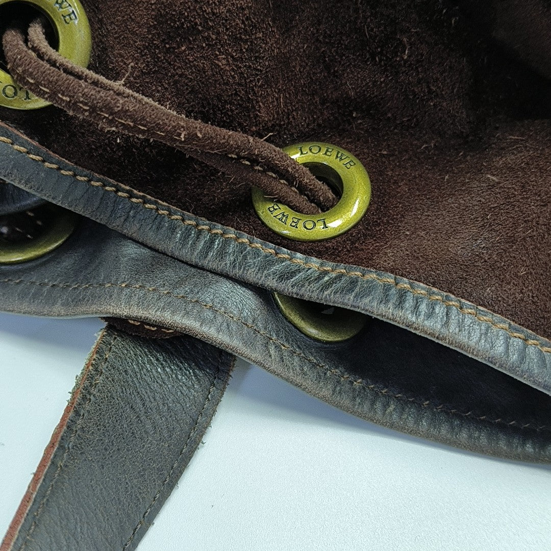 Calfskin Top Handle Bag Brown