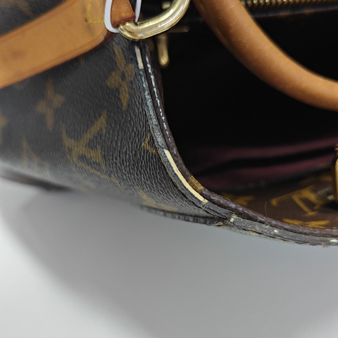 MONTAIGNE MM Monogram Coated Canvas Brown