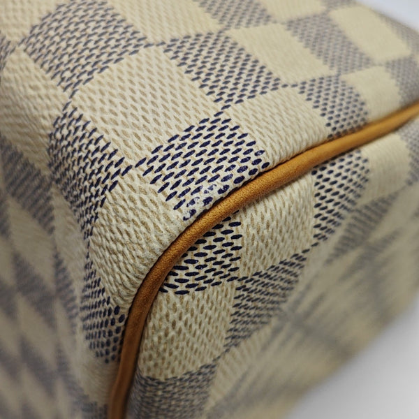 SPEEDY 30 Damier Azur Coated Canvas White