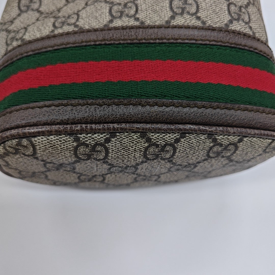 Ophidia Mini Monogram Coated Canvas Beige