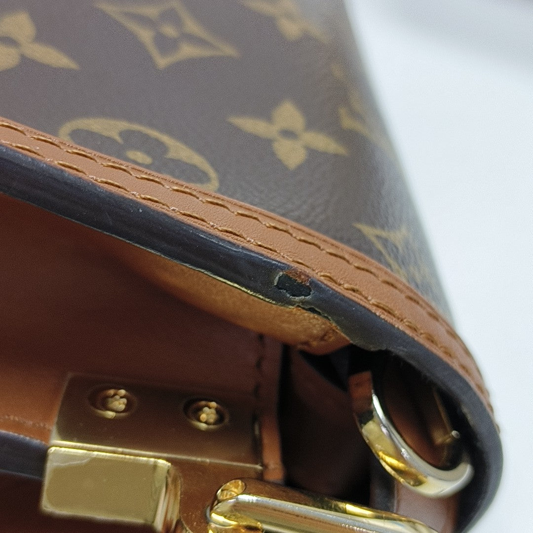 DAUPHINE Mini Monogram Coated Canvas Brown