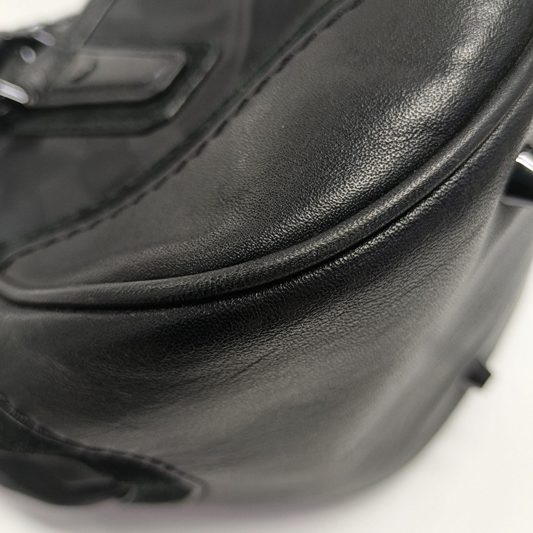 Nylon Shoulder Bag Black