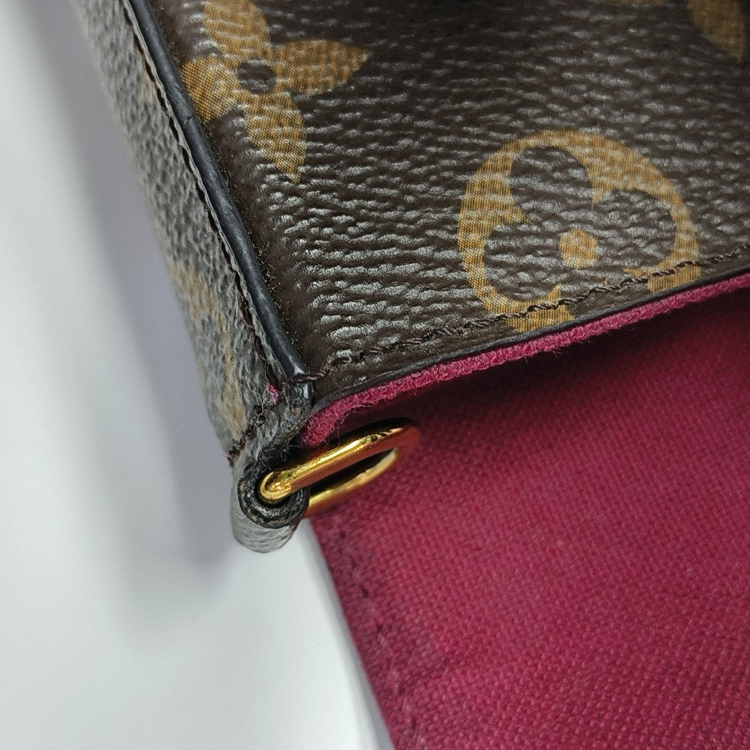 FÉLICIE Monogram Coated Canvas Brown