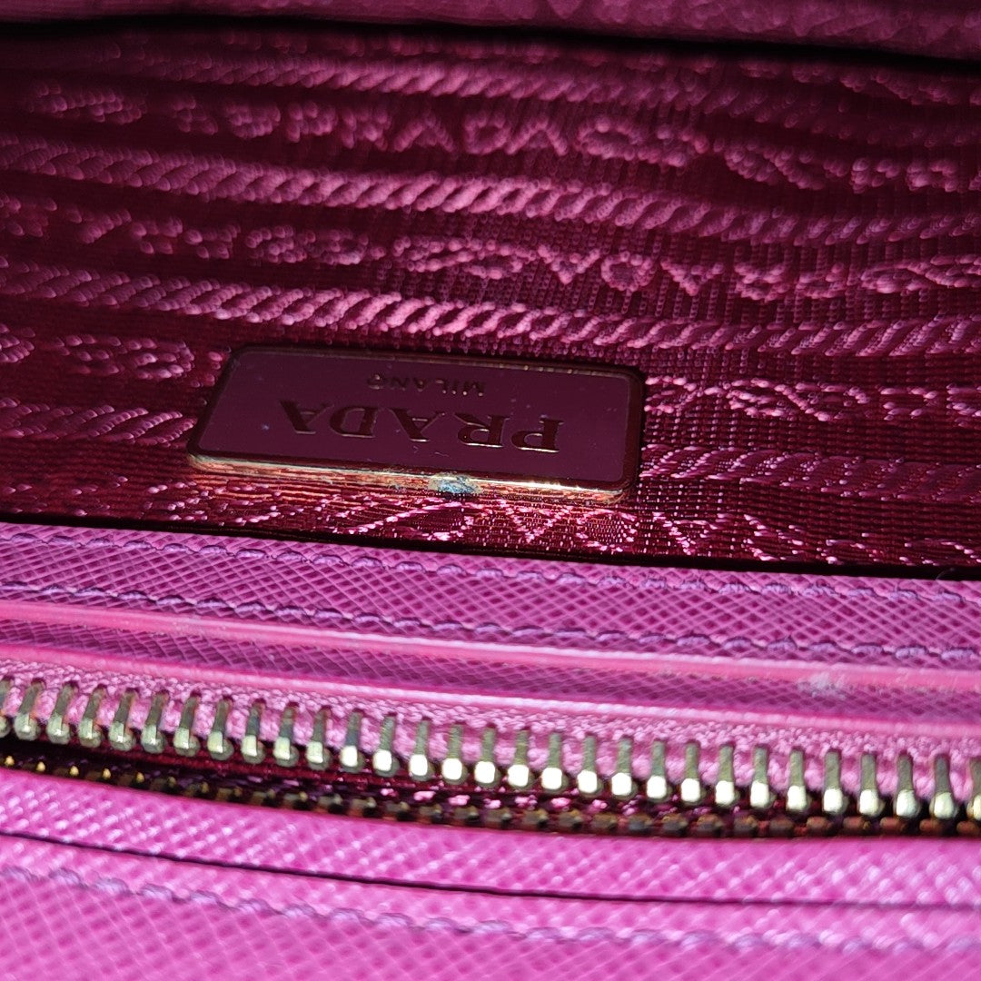 Galleria Small Saffiano Calfskin Red