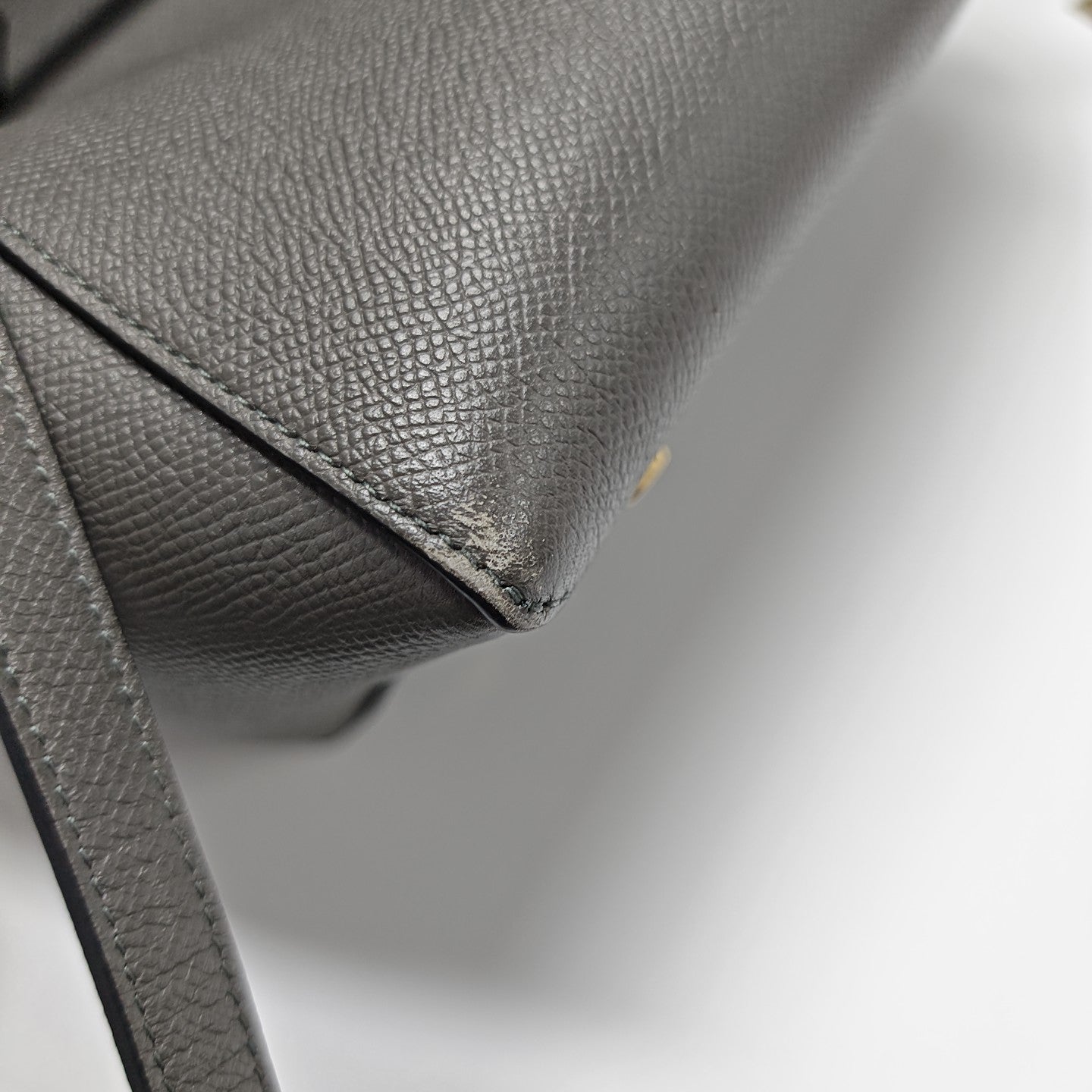 BELT Mini Calfskin Gray