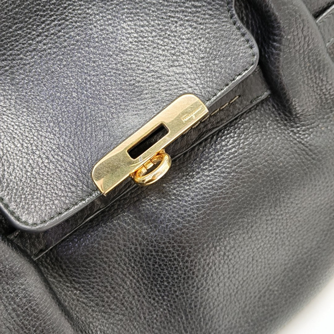 Calfskin Shoulder Bag Black