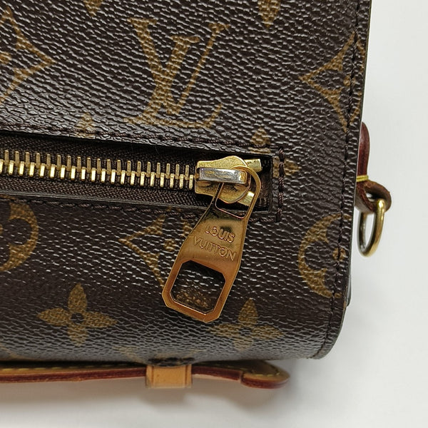 MÉTIS MM Monogram Coated Canvas Brown