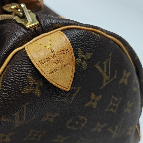 KEEPALL 45 Monogram Coated Canvas Brown