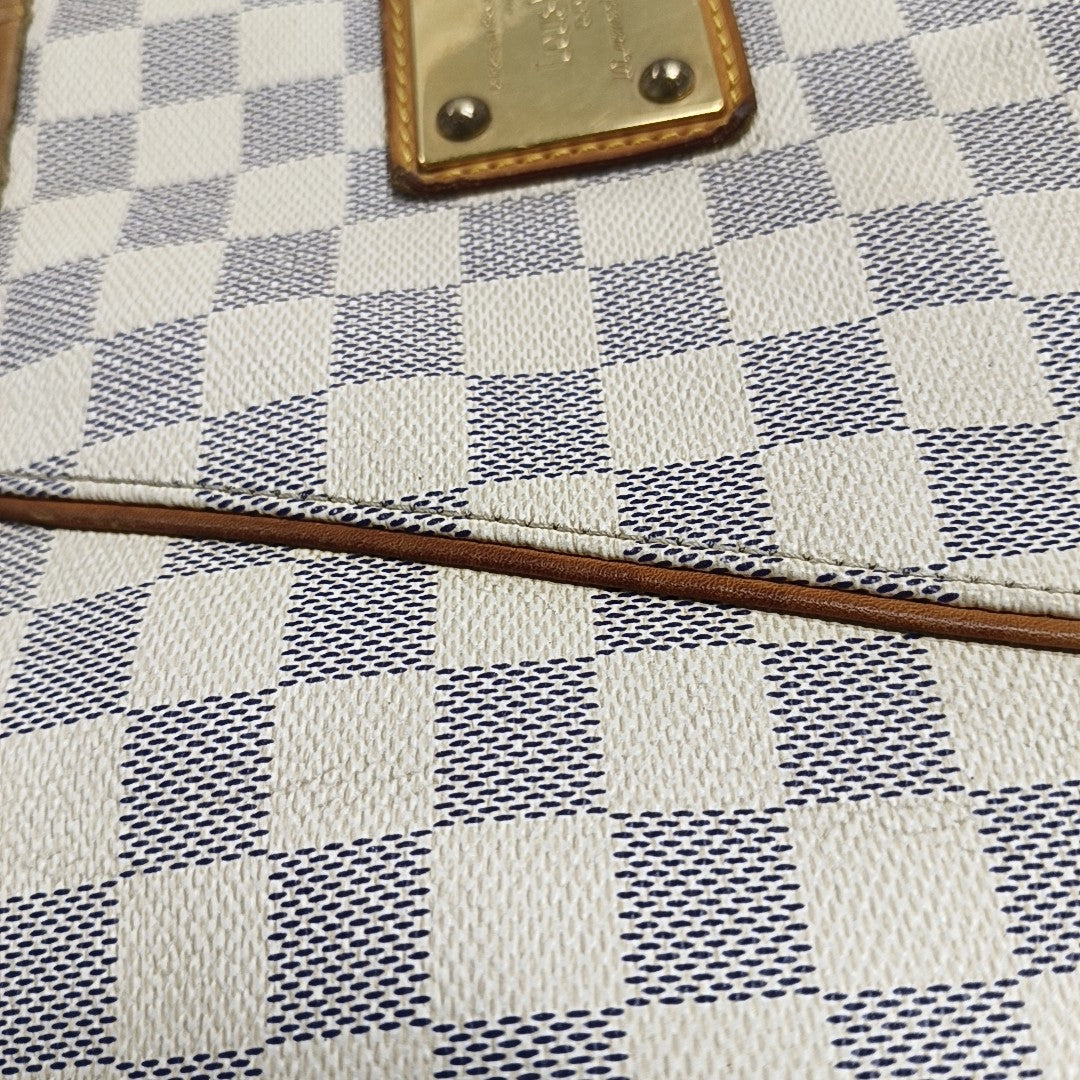 GALLIERA GM Damier Azur Coated Canvas White