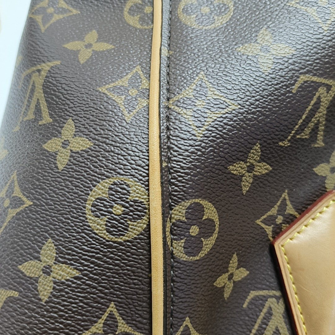 PHENIX Monogram Coated Canvas Brown
