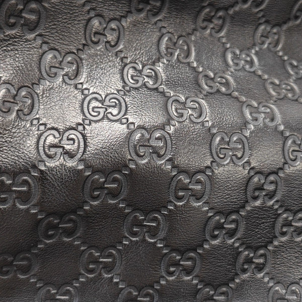 Monogram Calfskin Shoulder Bag Black