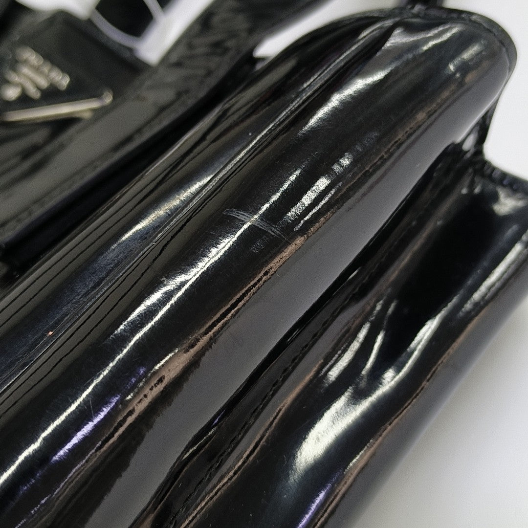 Patent Leather Tote Bag Black