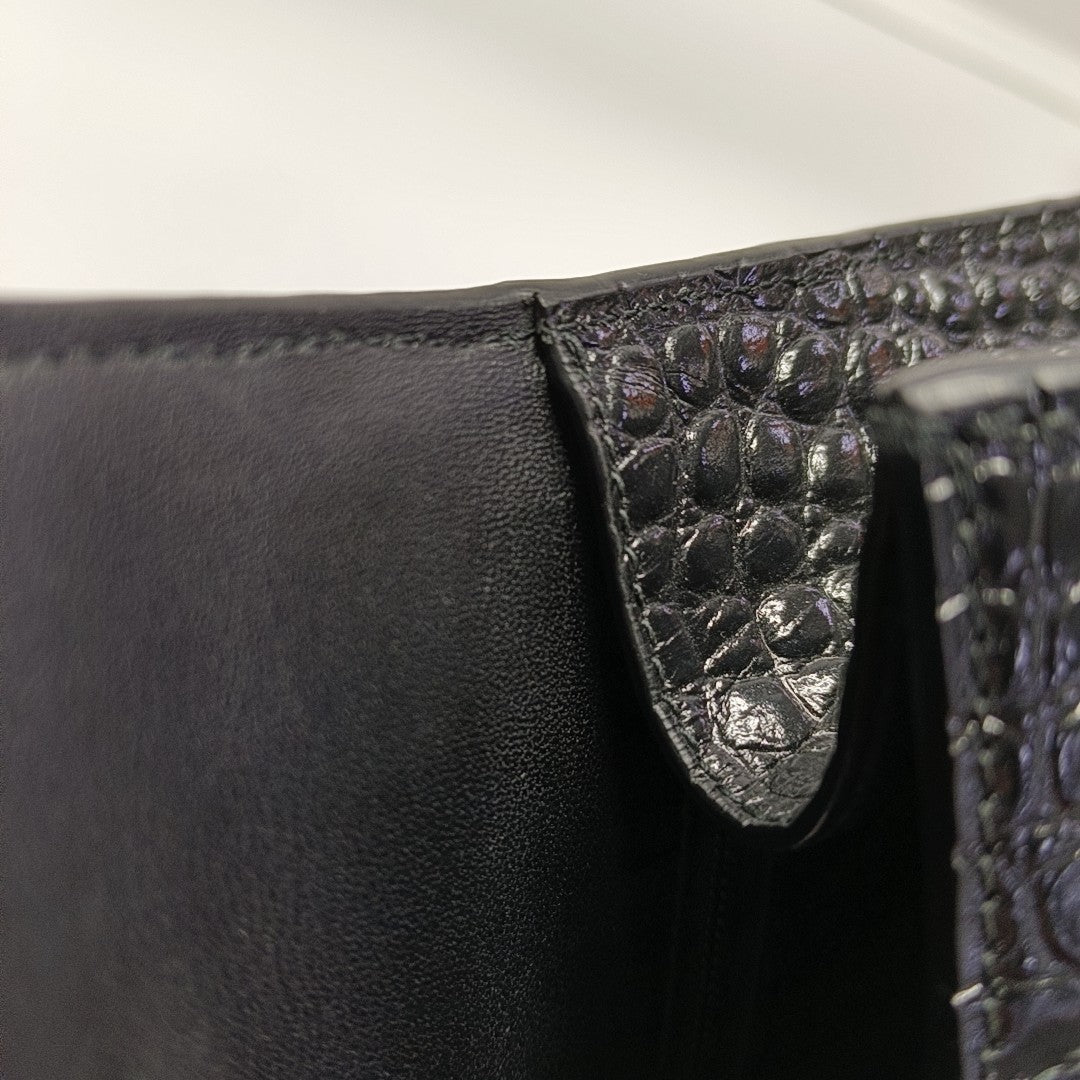 Hourglass S Calfskin Black