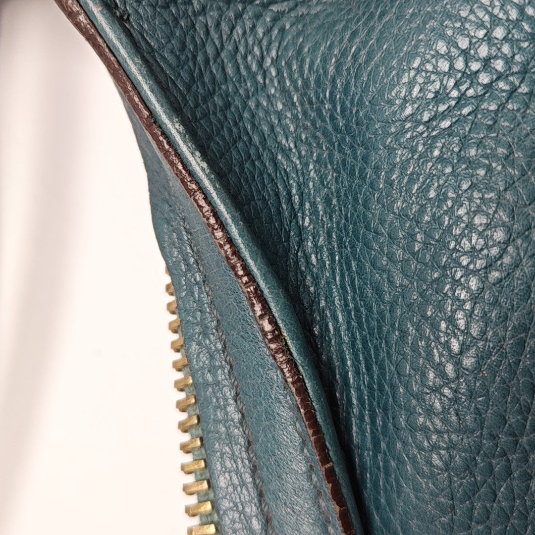 Calfskin Top Handle Bag Green