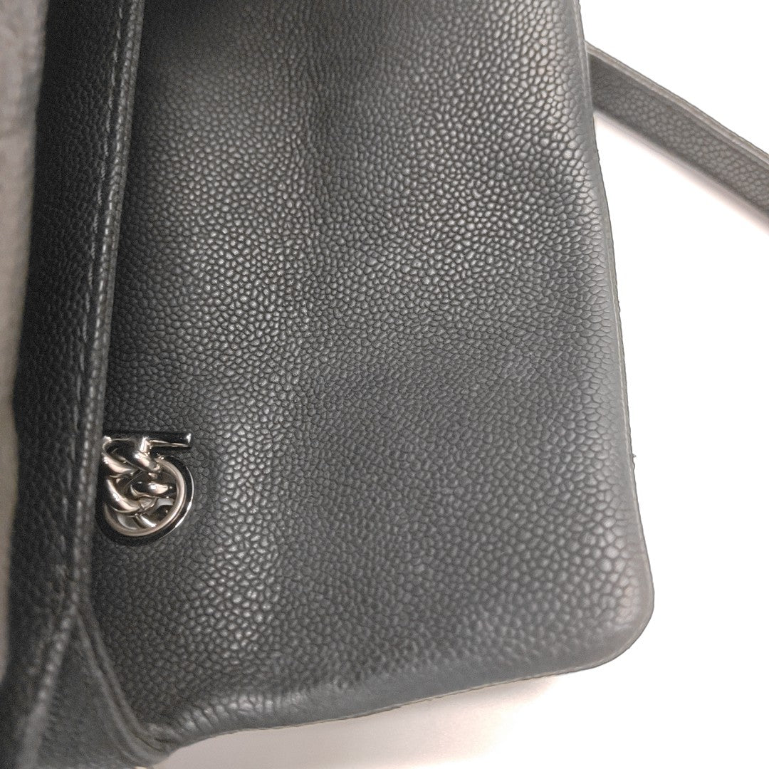 Quilted Grained Calfskin Black