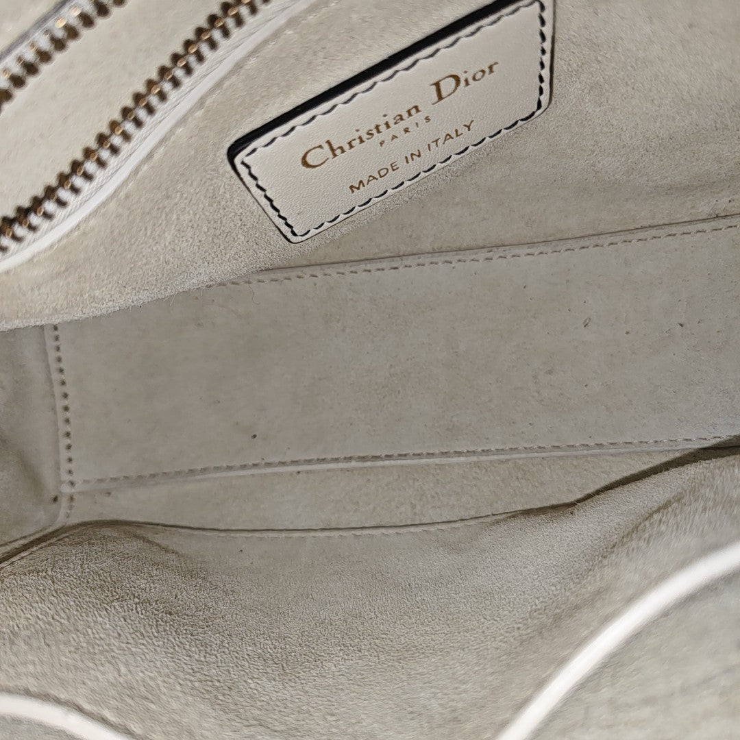 Lady Dior Small Lambskin White