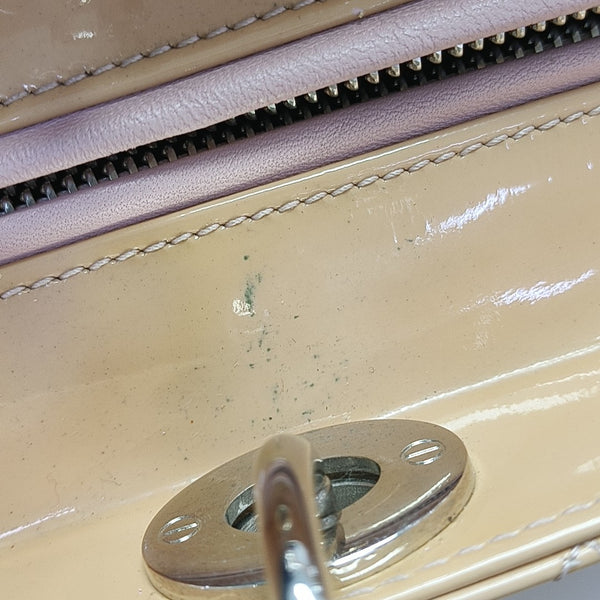 Lady Dior Medium Cannage Patent Leather Yellow