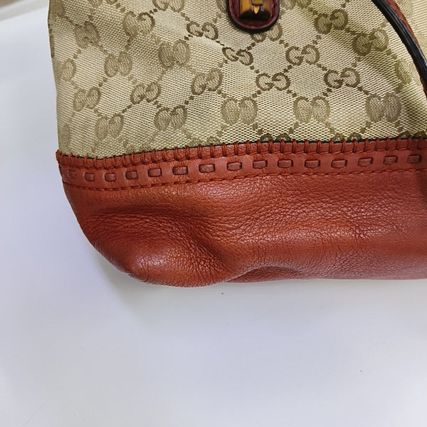 Monogram Canvas Tote Bag Beige