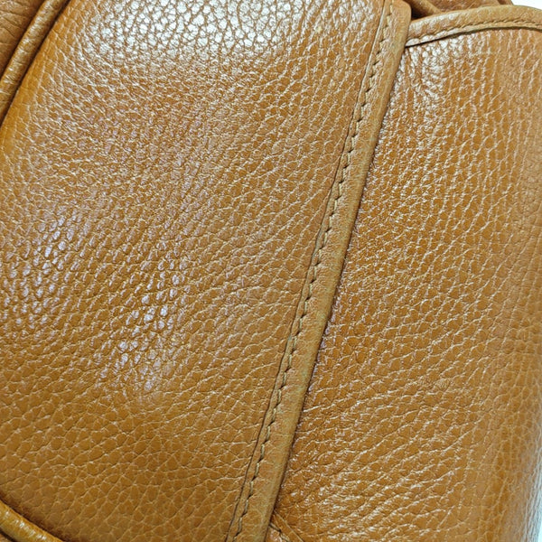 Calfskin Shoulder Bag Brown