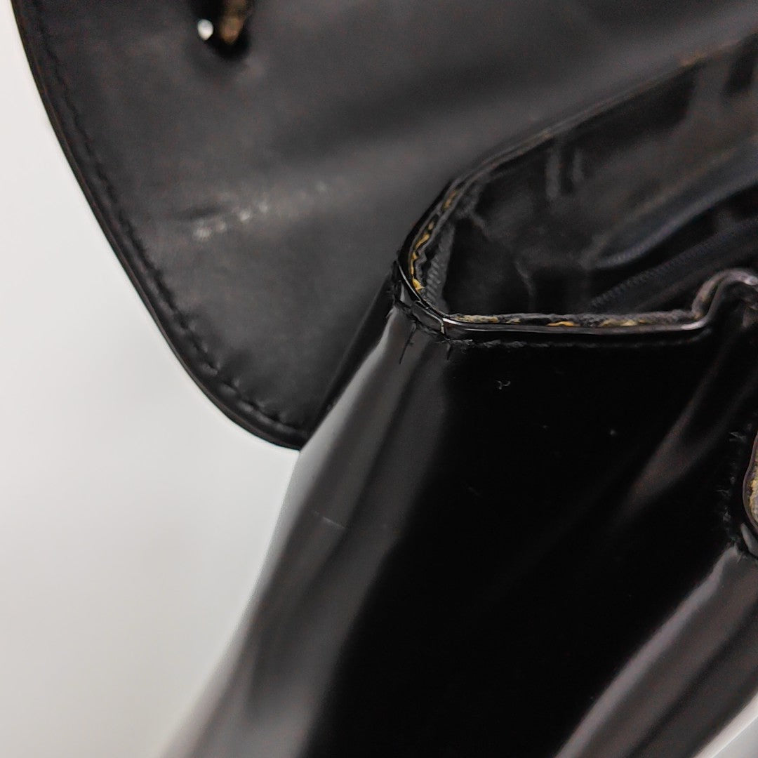 Calfskin Top Handle Bag Black
