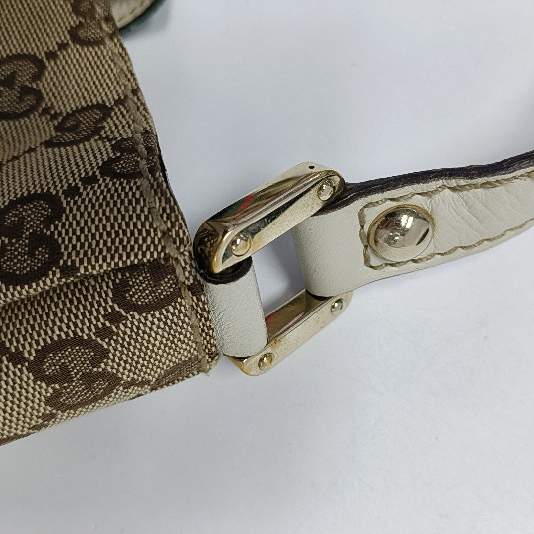 Monogram Canvas Shoulder Bag Brown