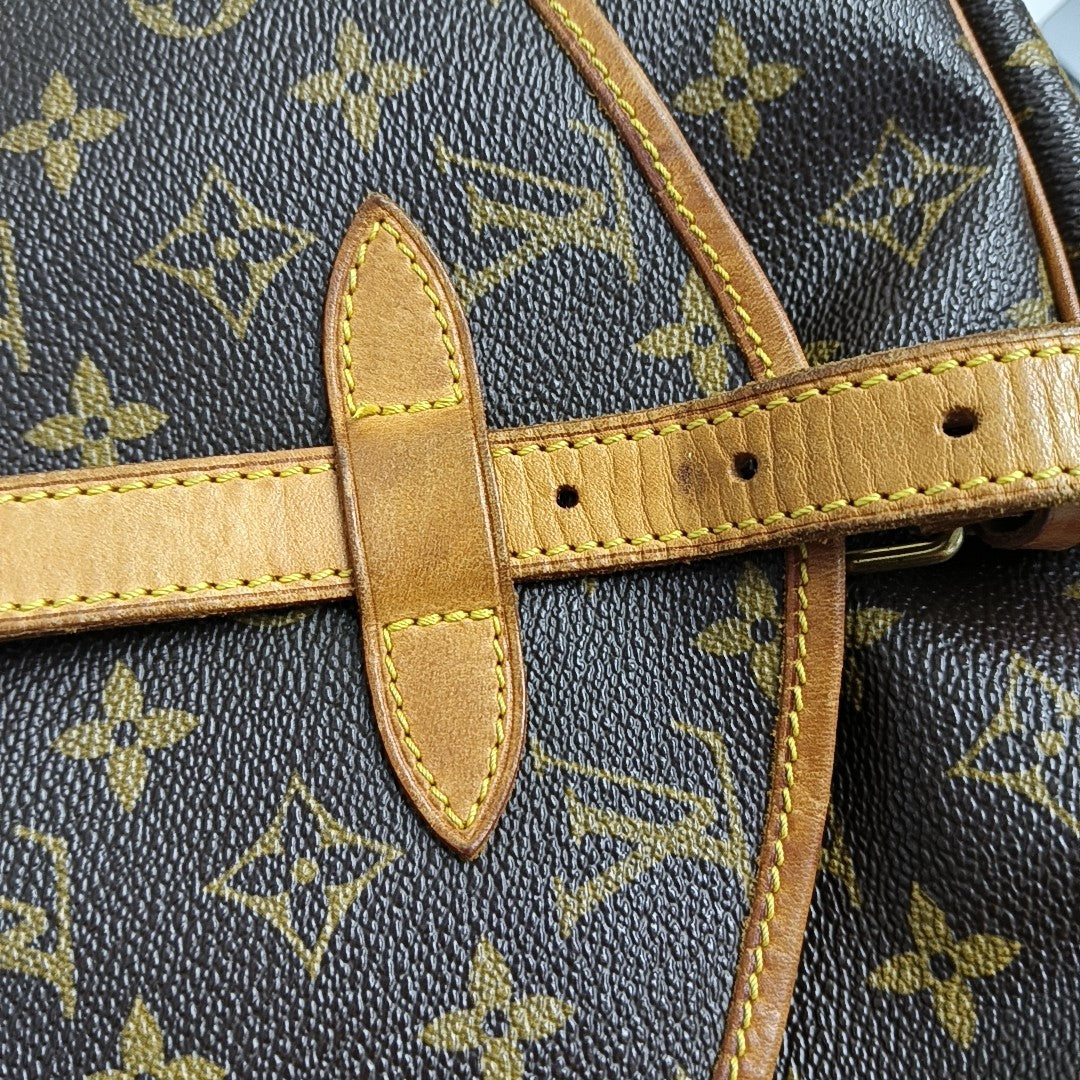 SAUMUR Monogram Coated Canvas Brown