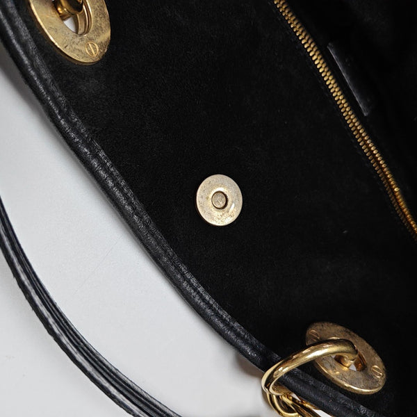Cannage Calfskin Tote Bag Black